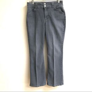 NYDJ gray creased denim boot cut jeans 10
